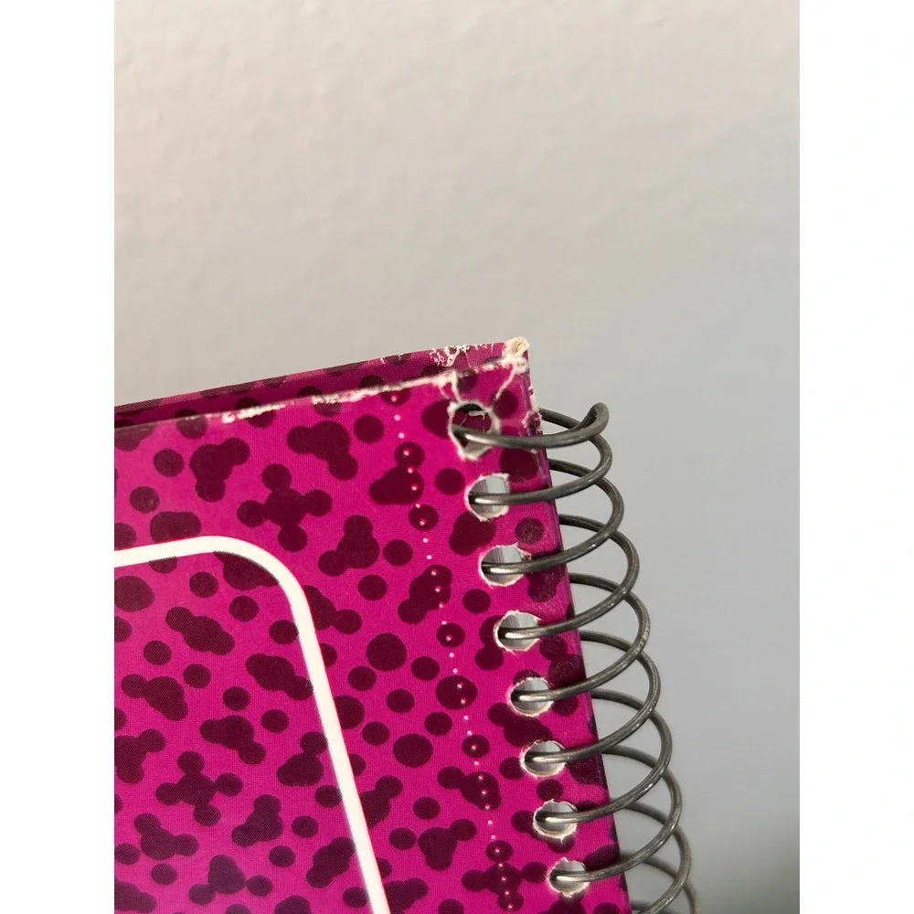 Vintage 1992 Mead Trapper Keeper Notebook Magenta Purple Geometric 80 Sheets